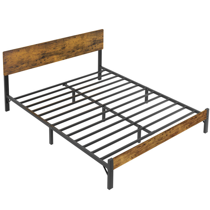 Millwood Pines Sophronia Heavy Duty Bed Frame with Headboard and
